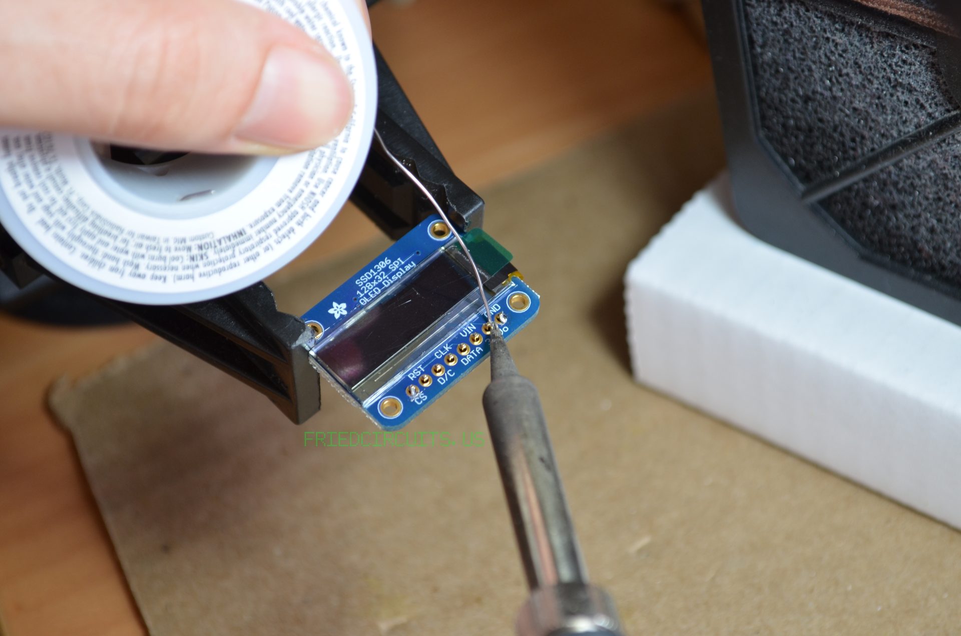 Solder rest of header pins