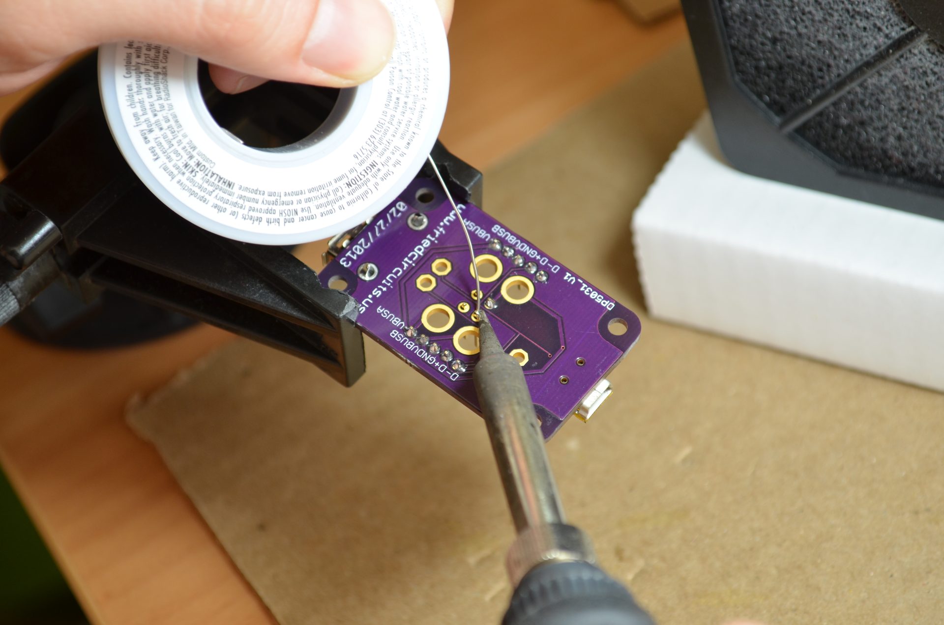 Soldering 2 pin header