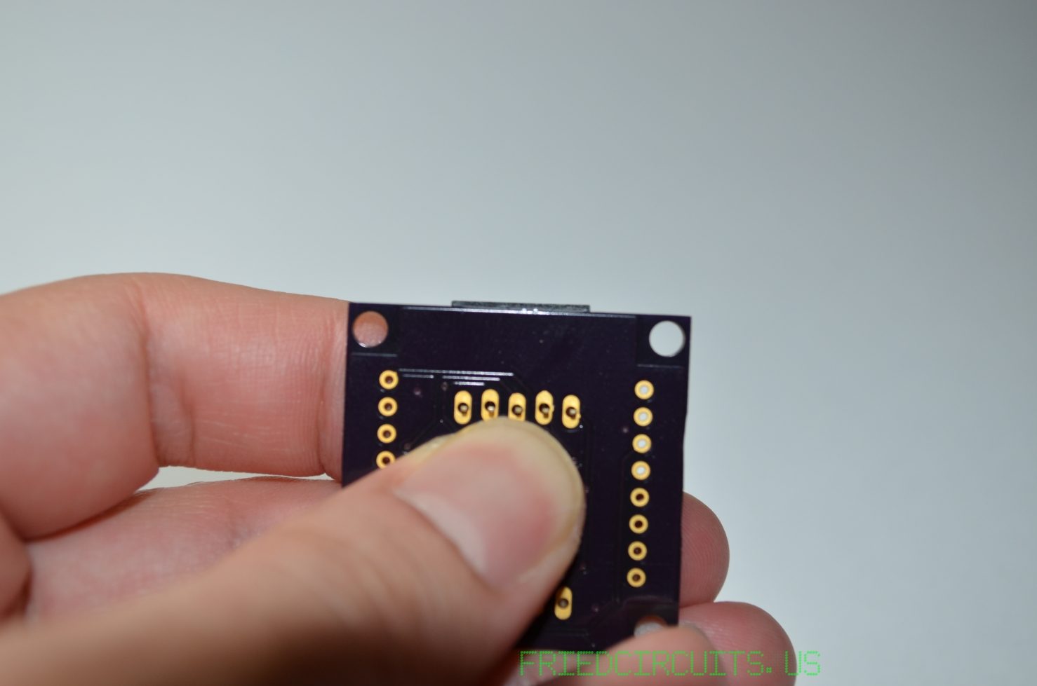 Align header so it is straight with PCB