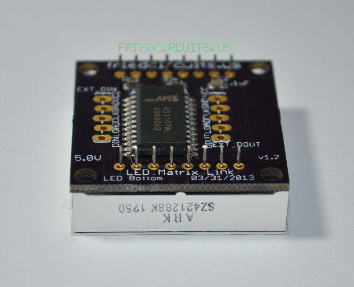 Align text on LED Matrix with bottom of PCB