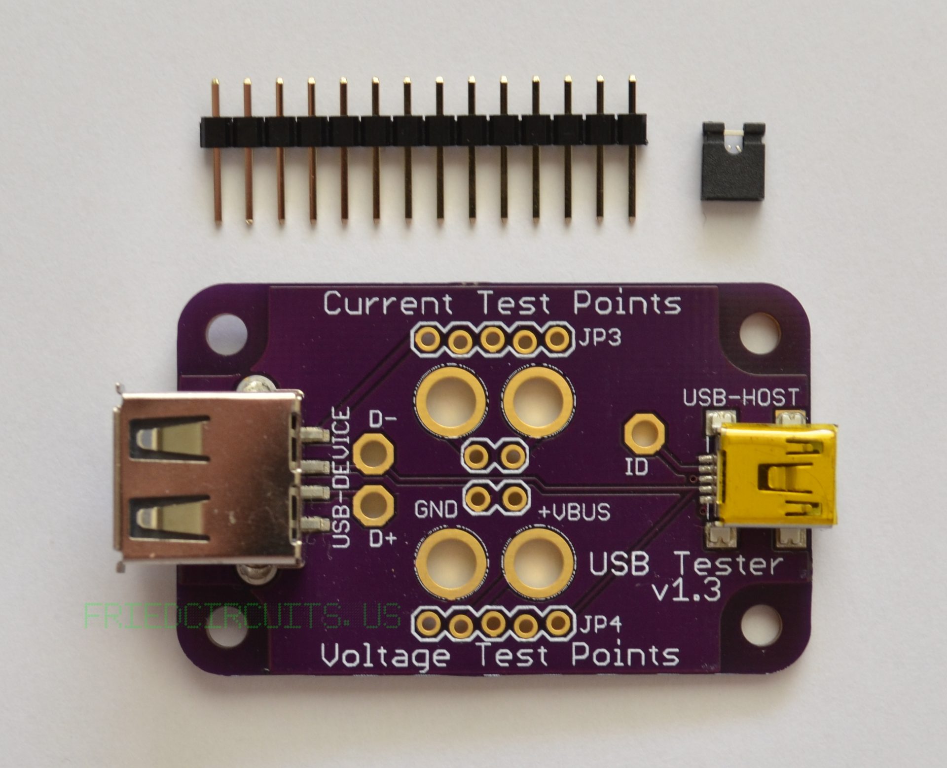 Parts included with USB Tester