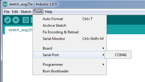 Arduino Set Port1