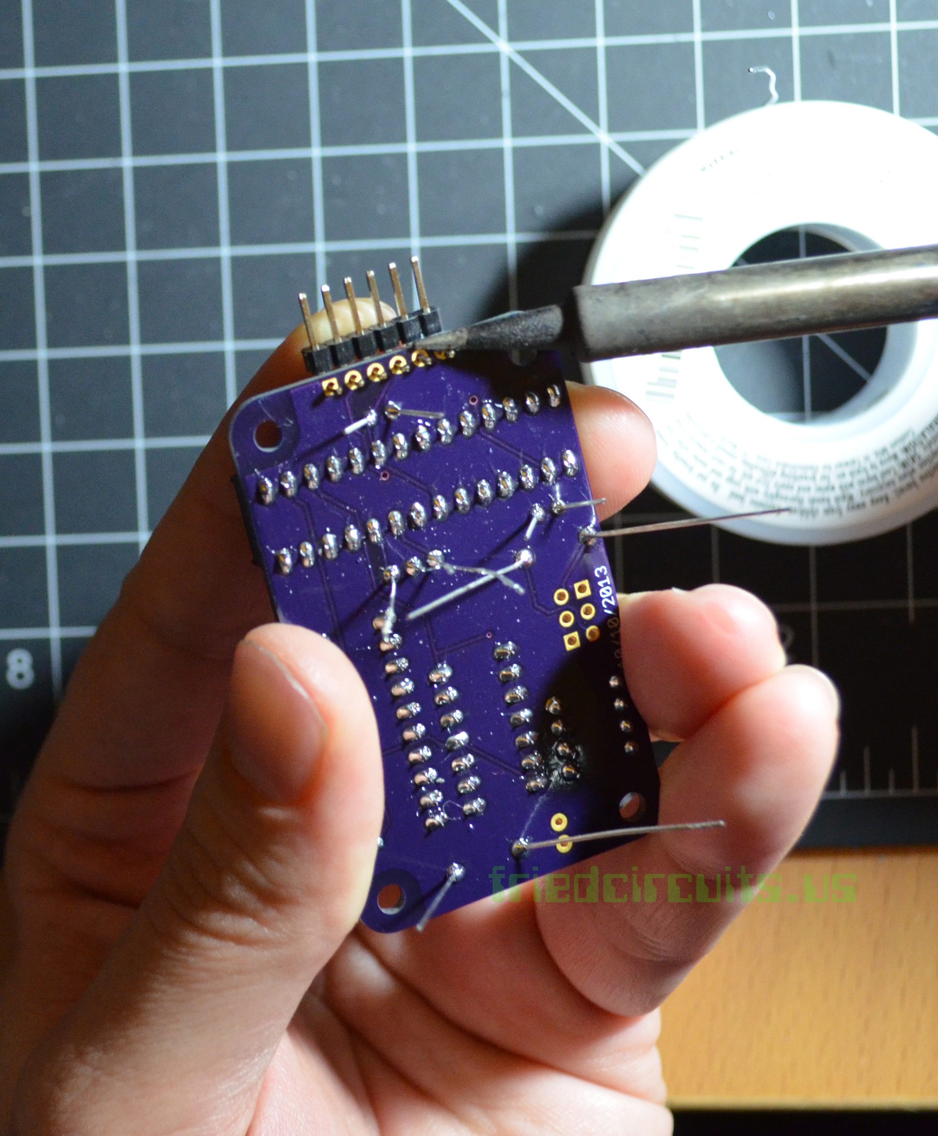 Solder FTDI header Solder FTDI header