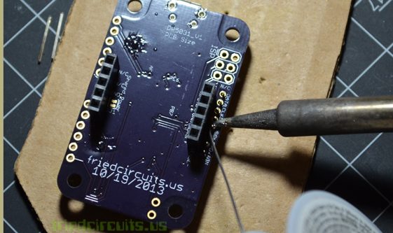 The remaining pins soldered