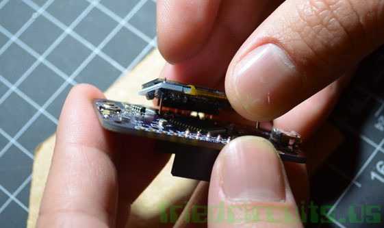 OLED display placed